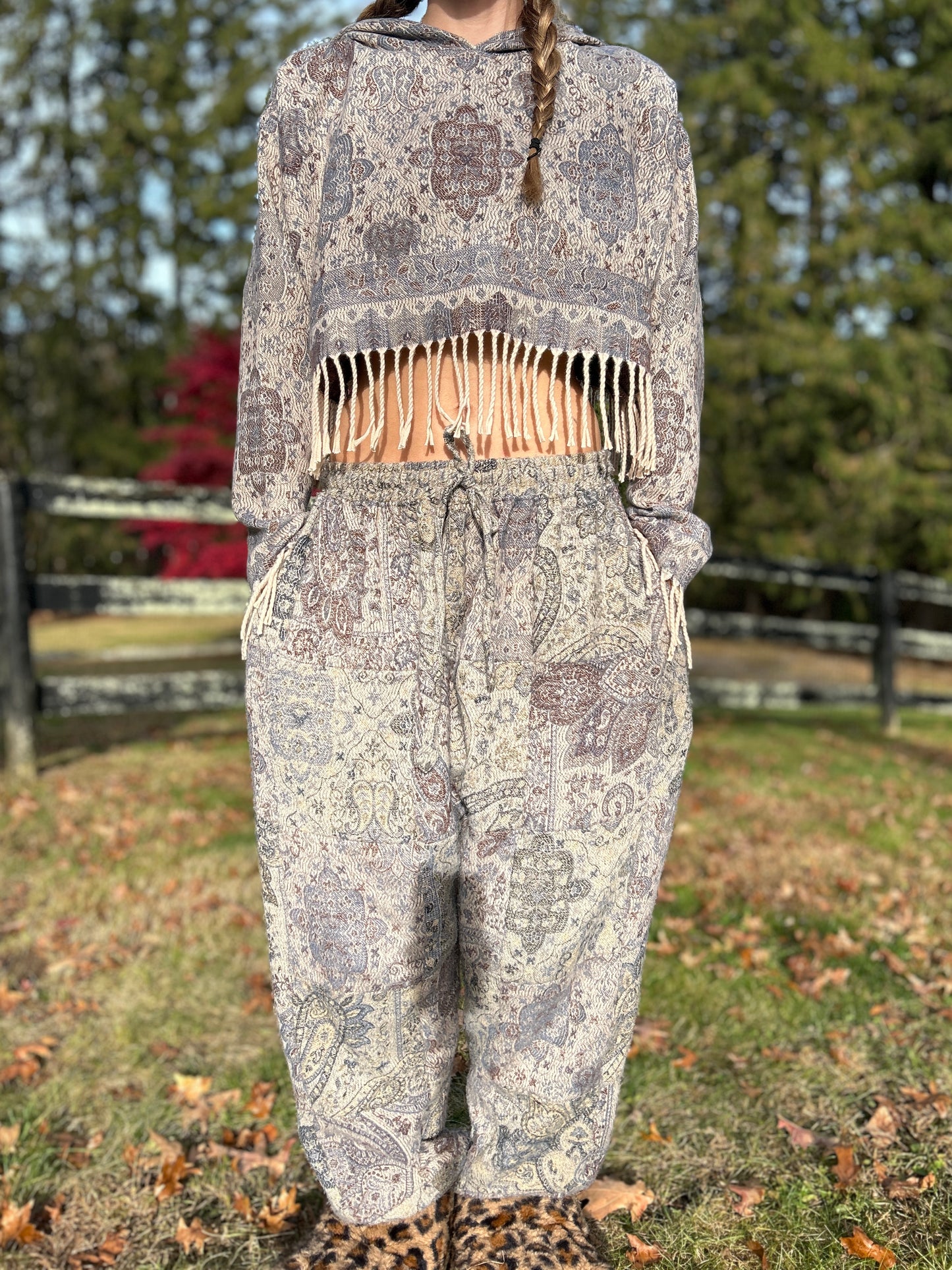 Patchwork Harem Pants