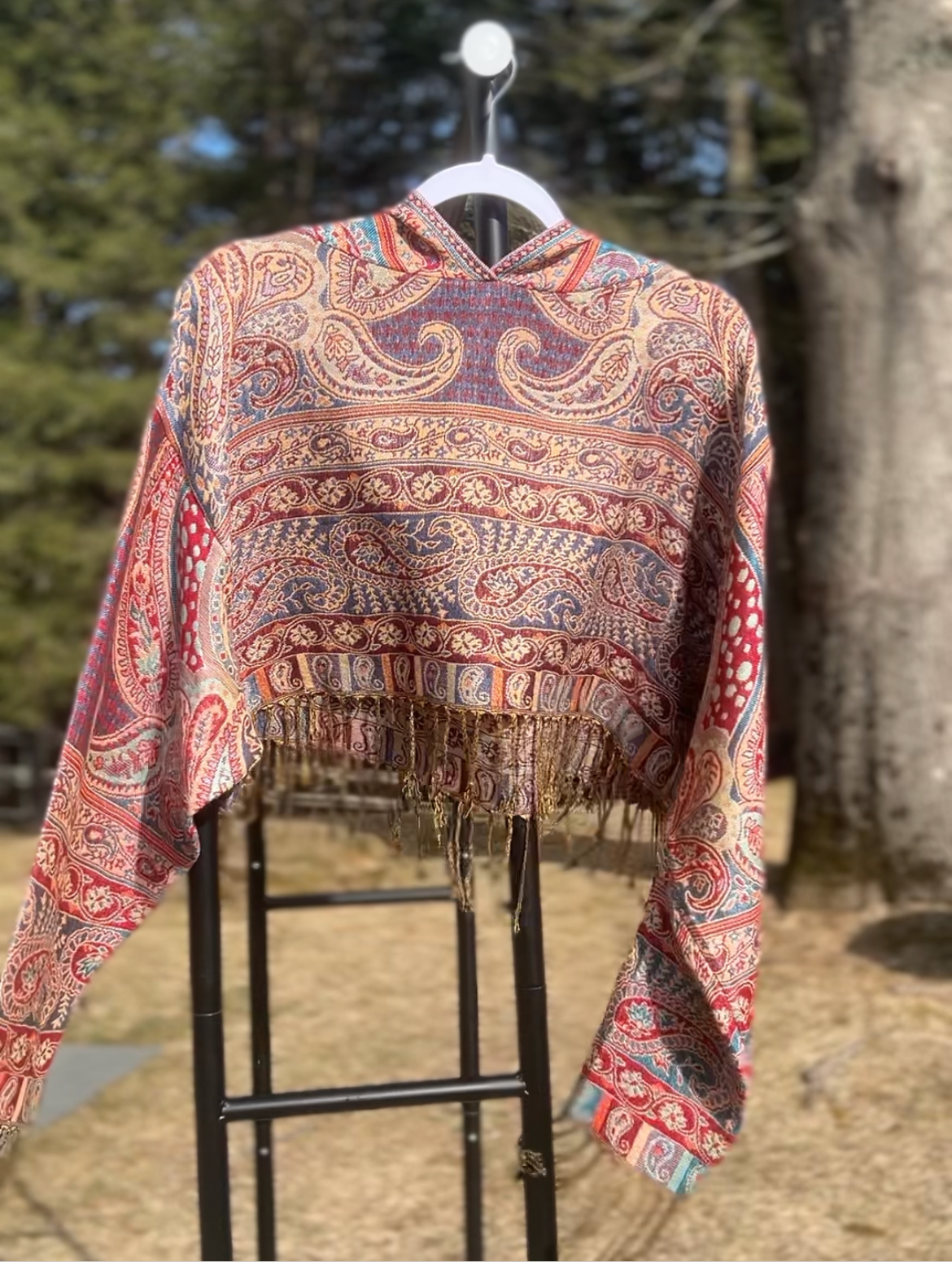 Cropped Pashmina Hoodie