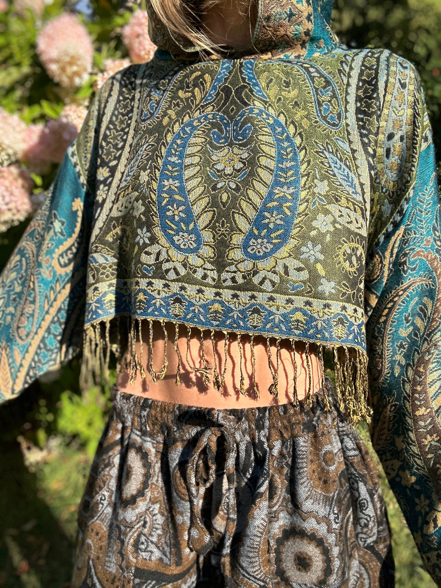 Cropped Pashmina Hoodie