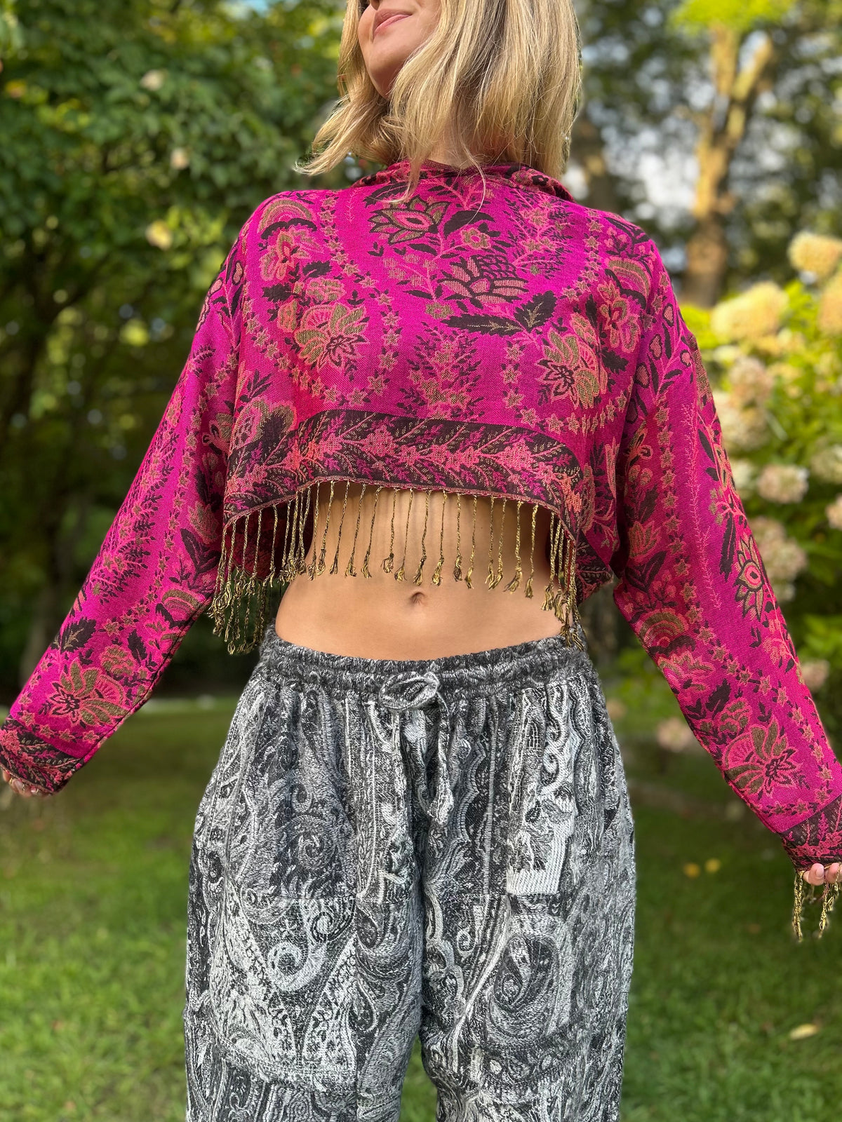 Cropped Pashmina Hoodie