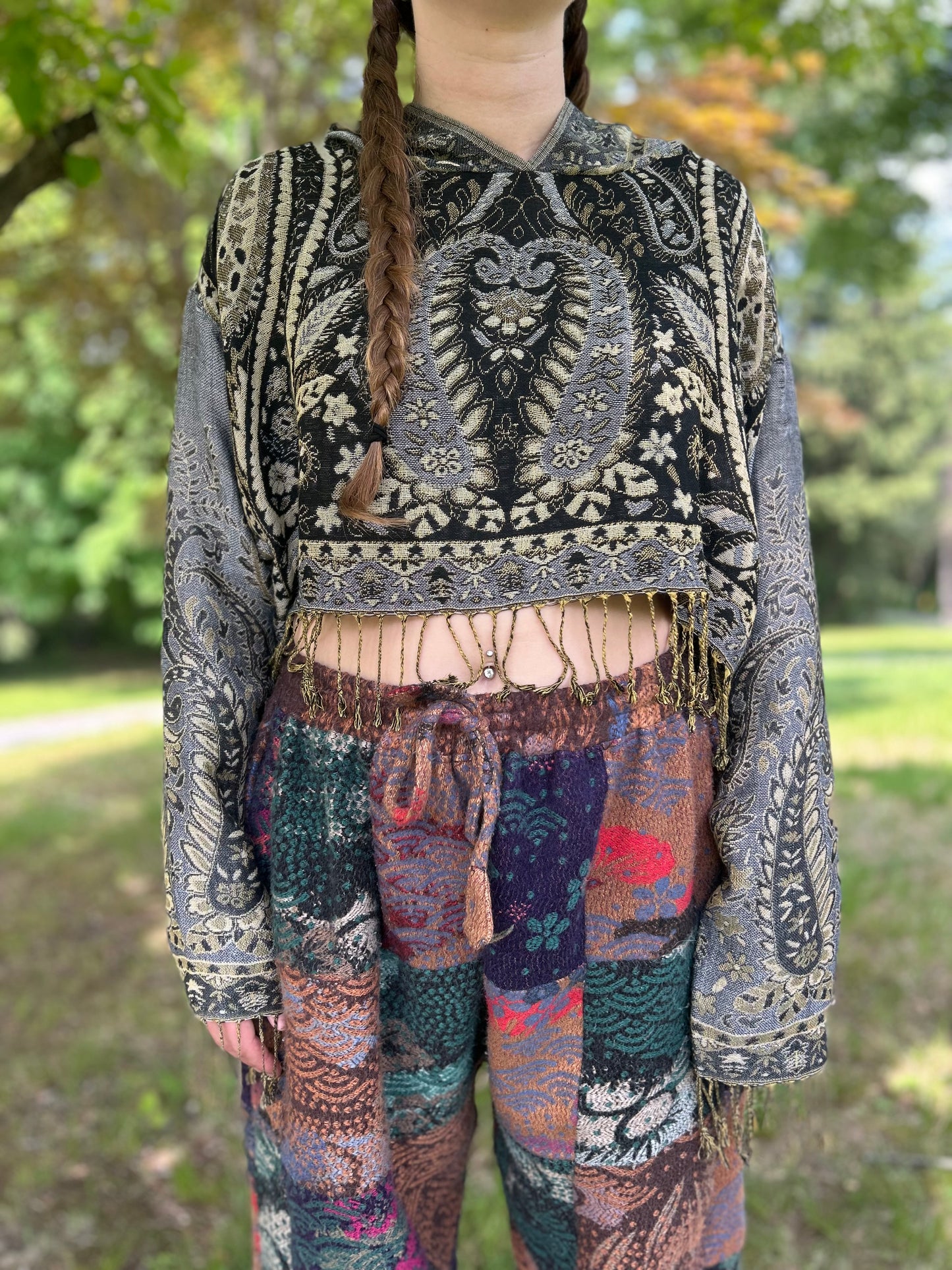Cropped Pashmina Hoodie