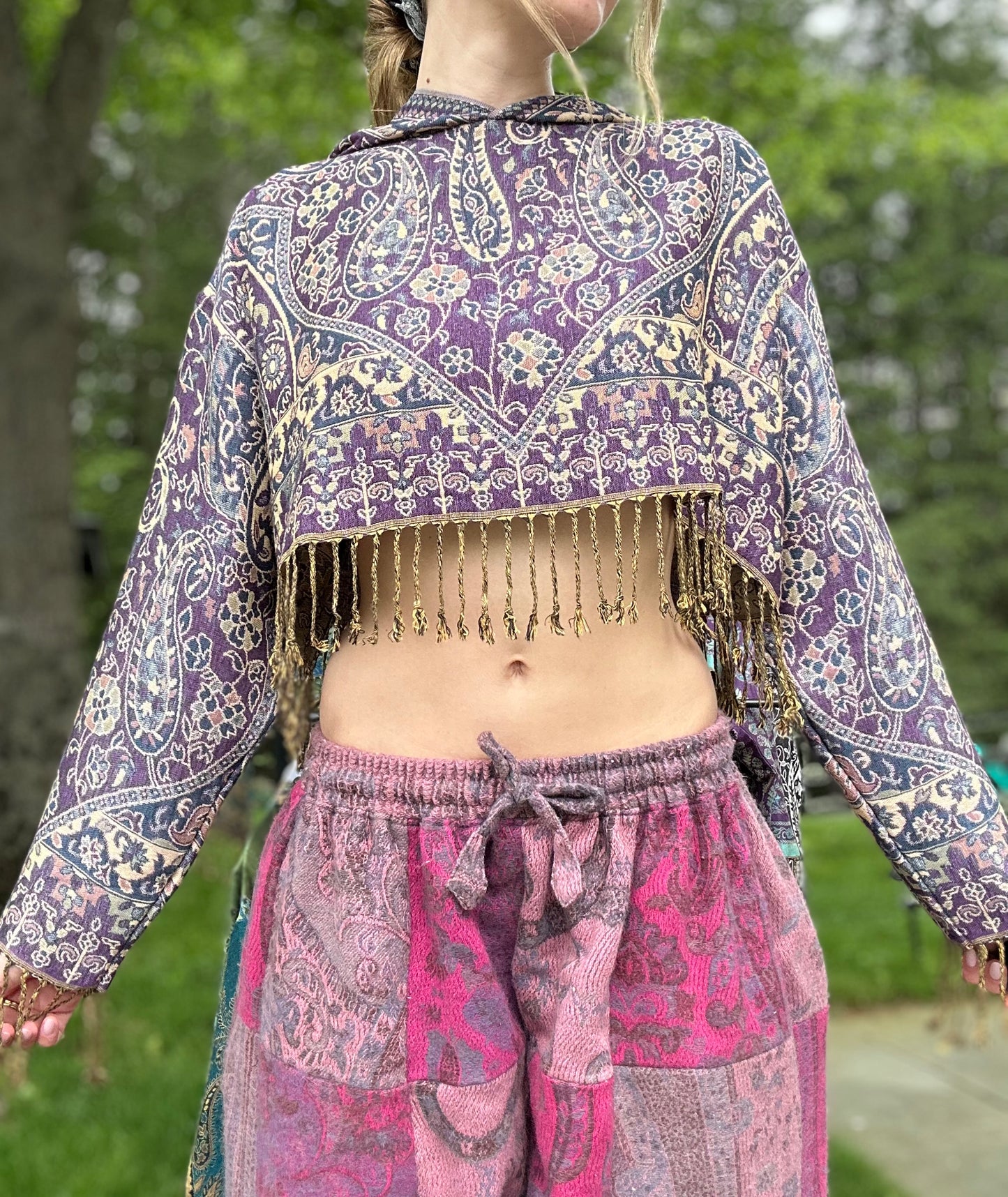 Cropped Pashmina Hoodie