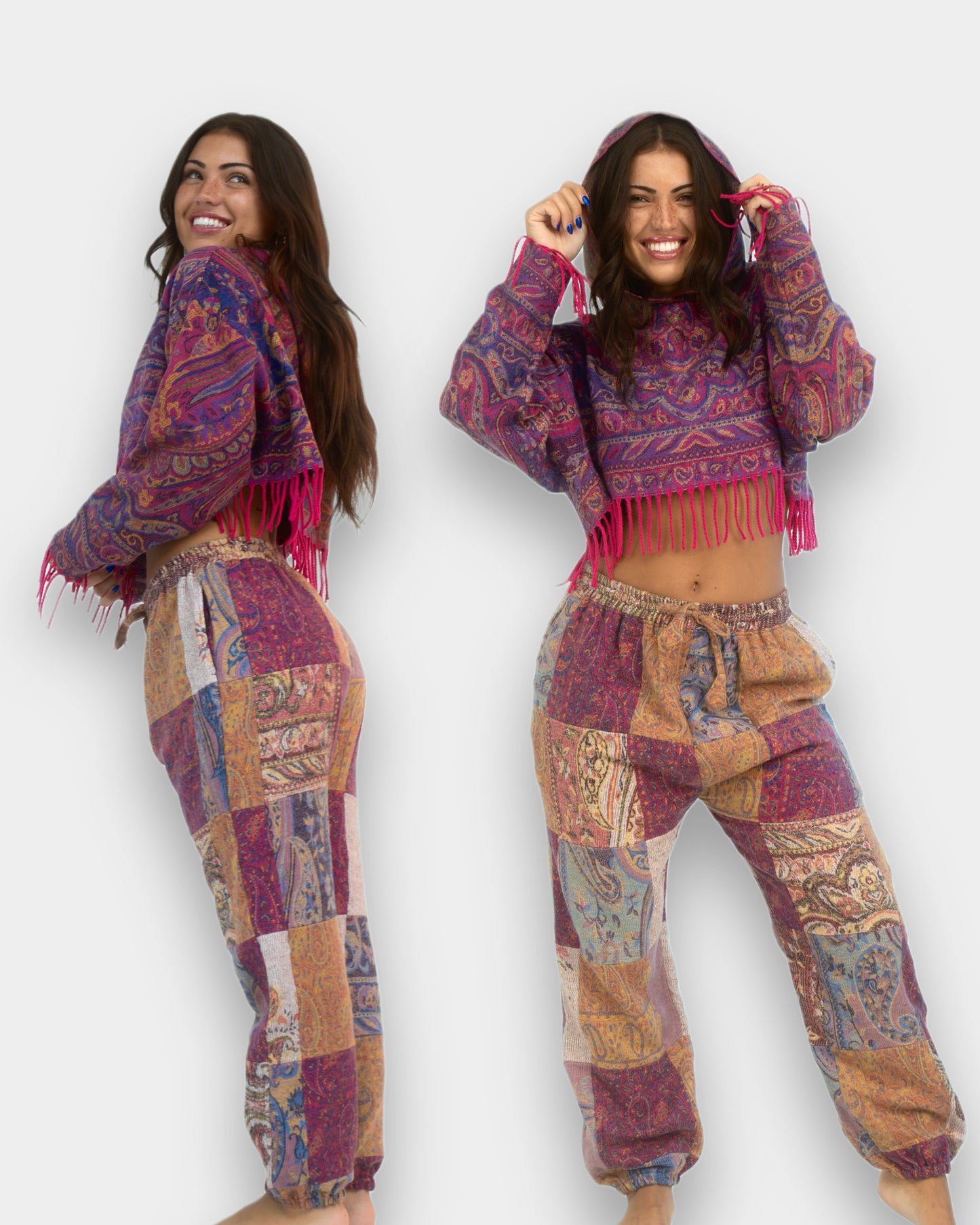 Patchwork Harem Pants