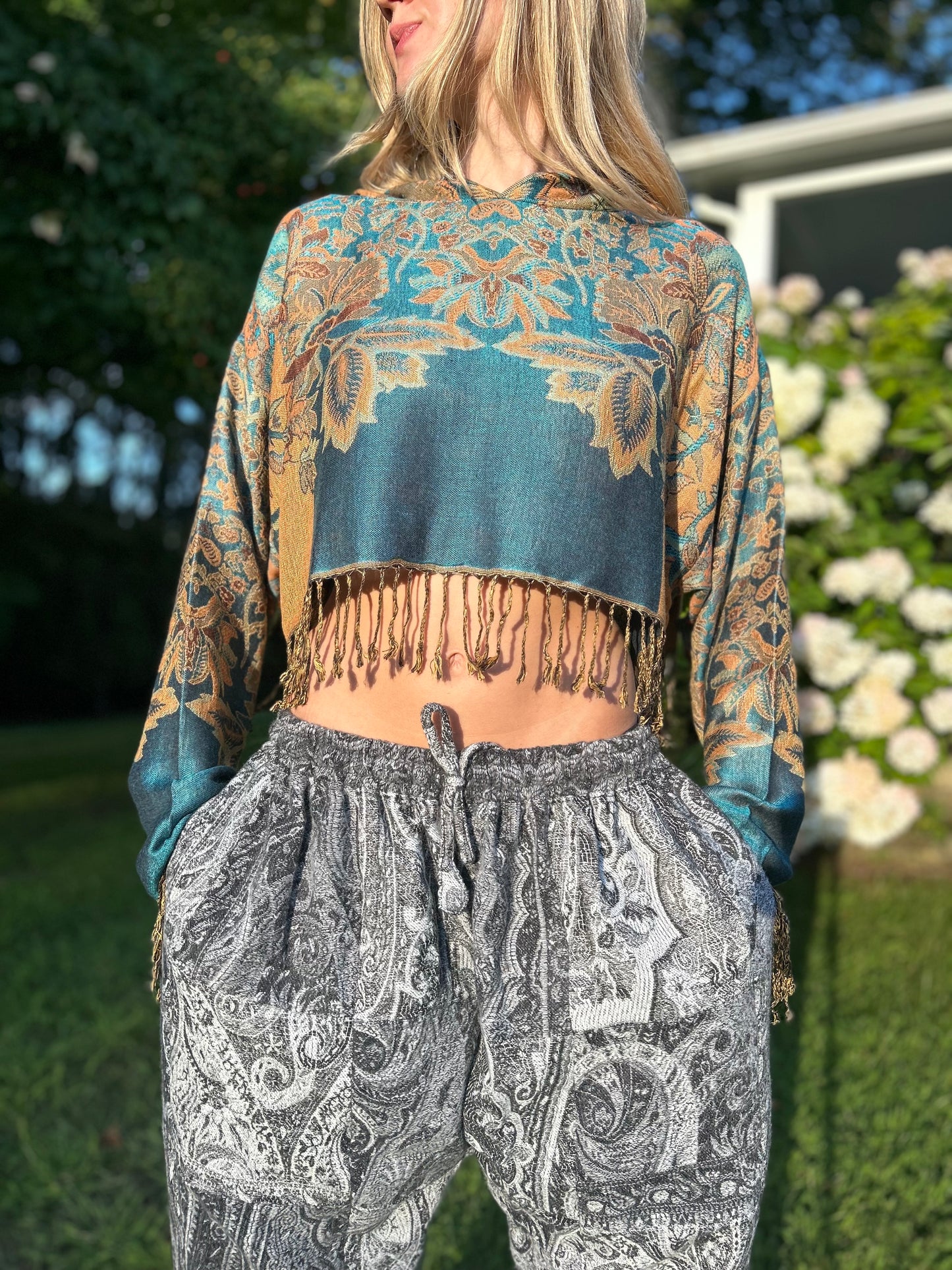 Cropped Pashmina Hoodie