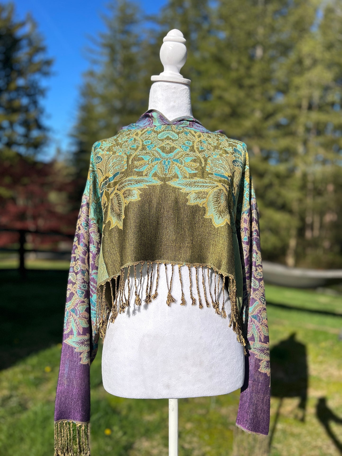 Cropped Pashmina Hoodie