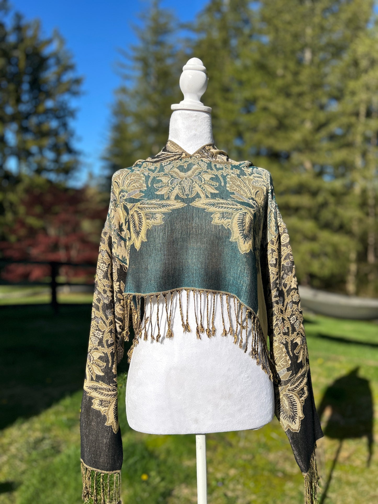 Cropped Pashmina Hoodie