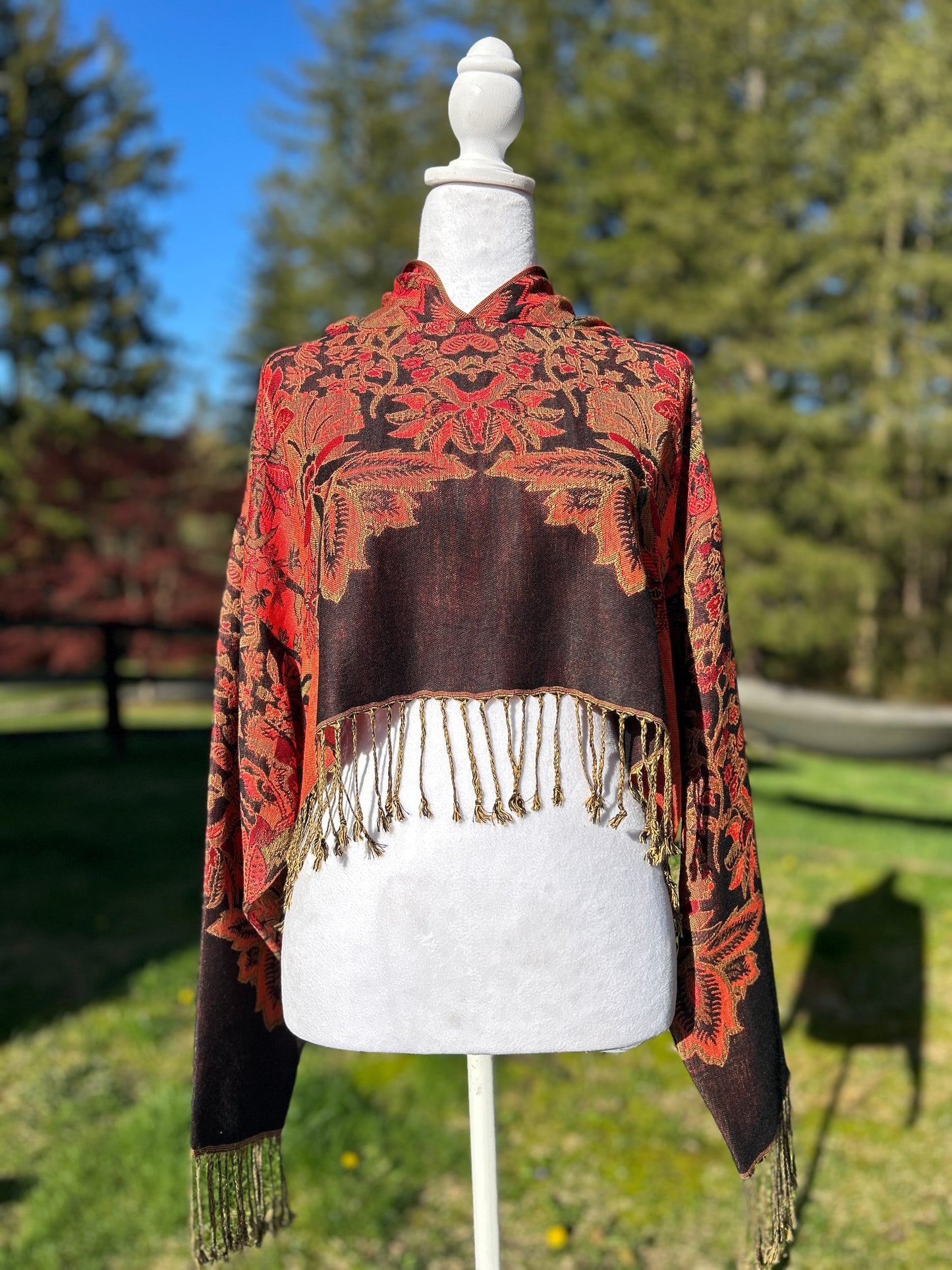 Cropped Pashmina Hoodie