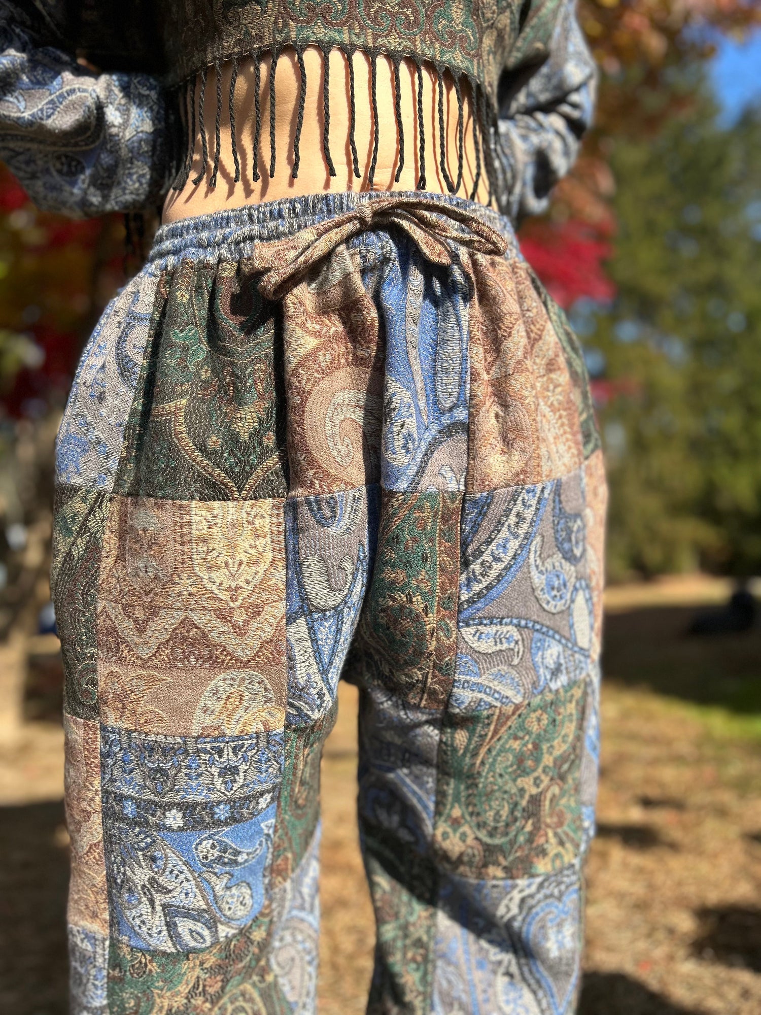 Patchwork Harem Pants