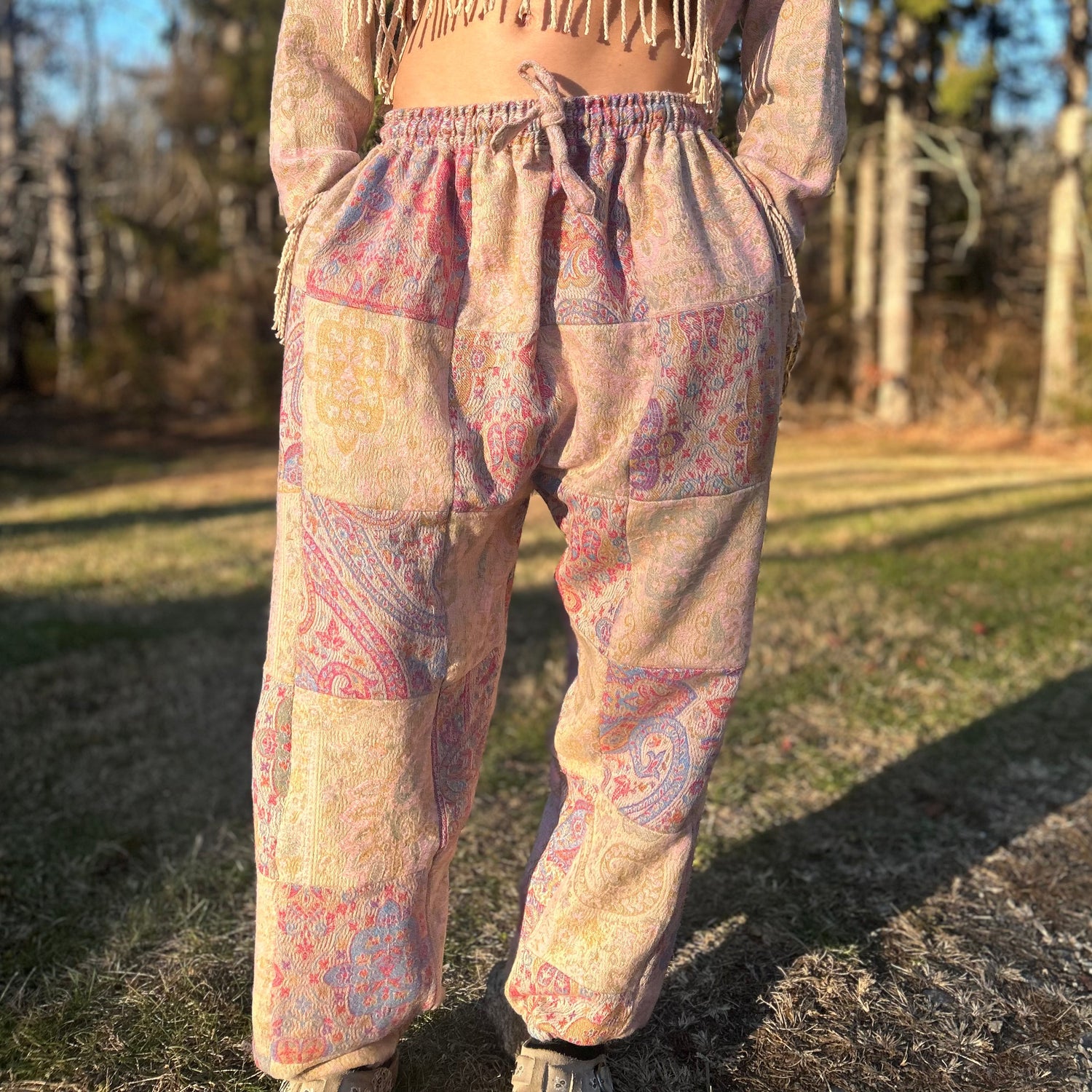 Patchwork Harem Pants