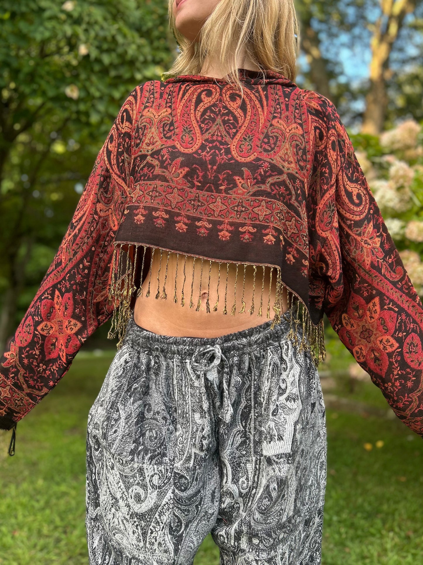 Cropped Pashmina Hoodie