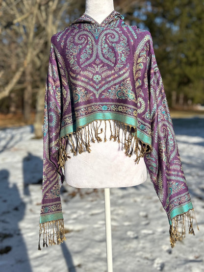 Cropped Pashmina Hoodie