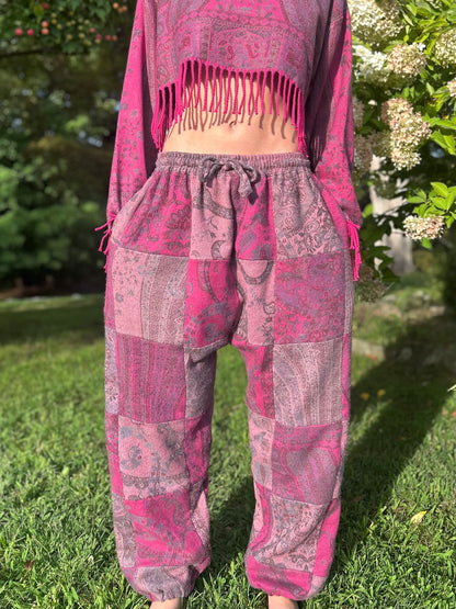 Patchwork Harem Pants