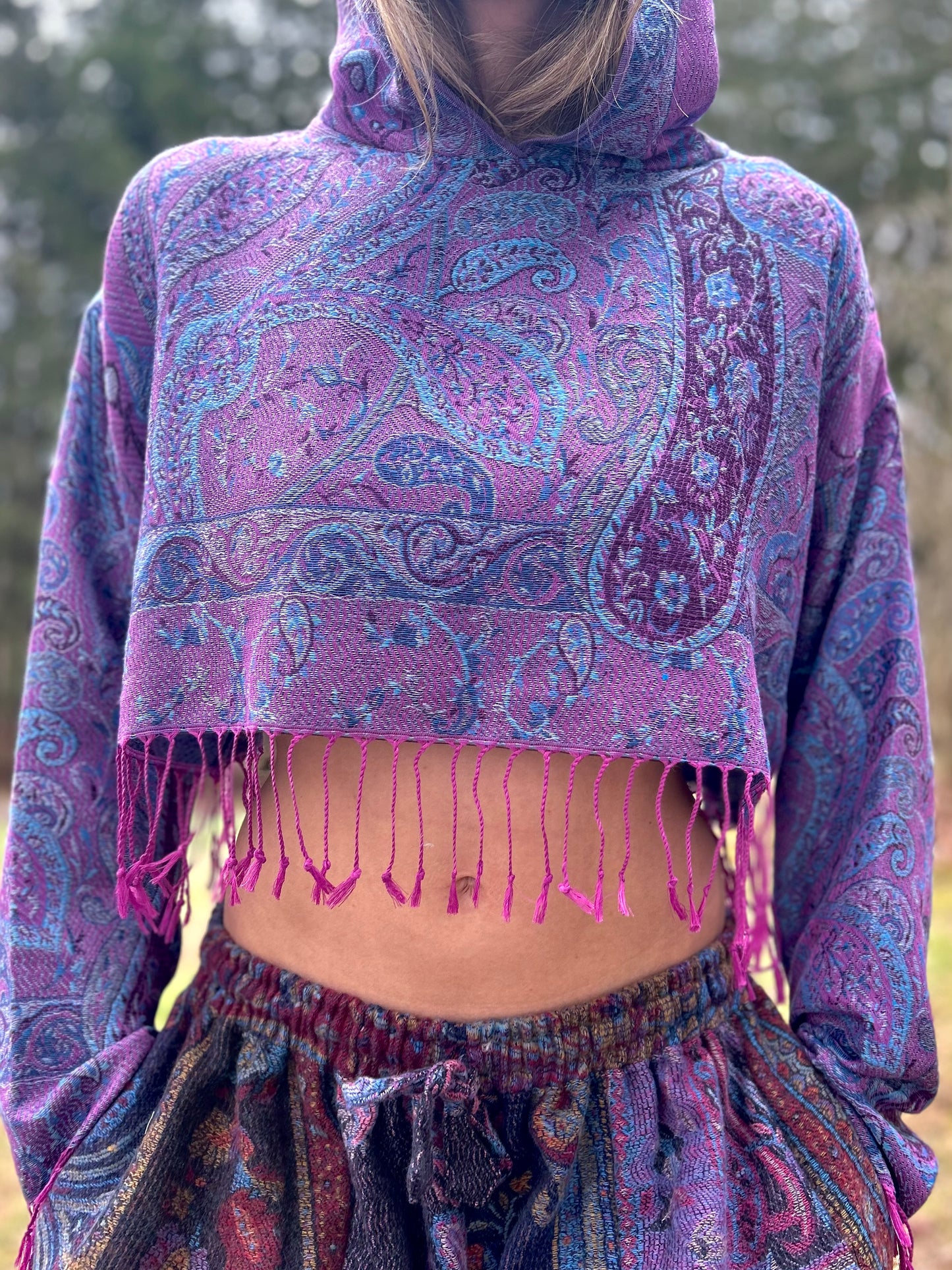 Cropped Pashmina Hoodie