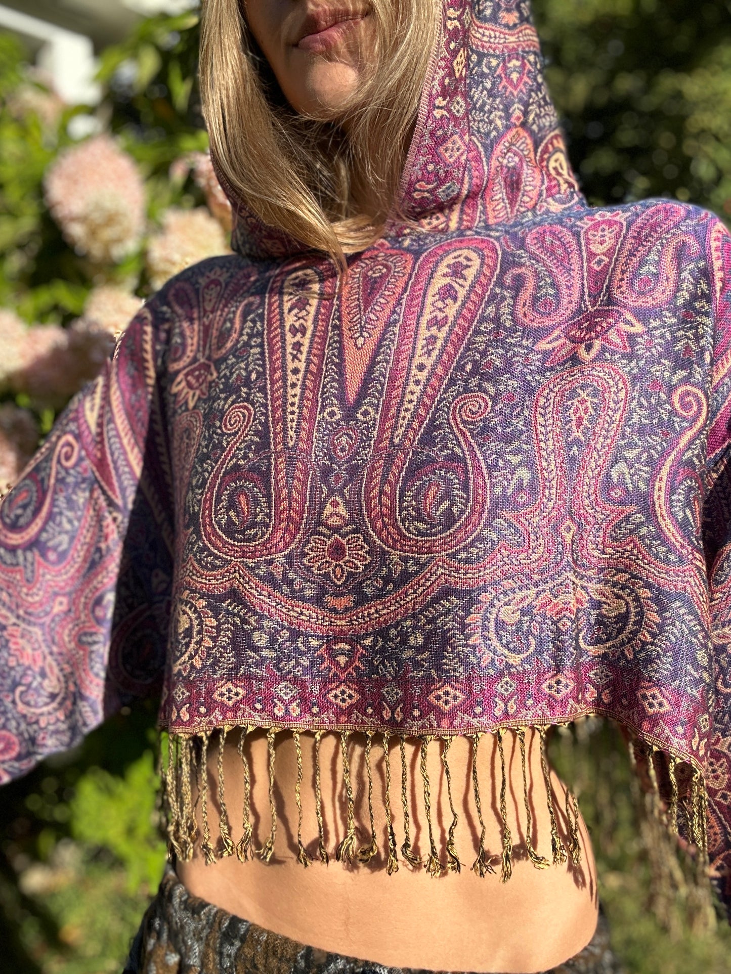 Cropped Pashmina Hoodie