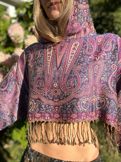 Cropped Pashmina Hoodie