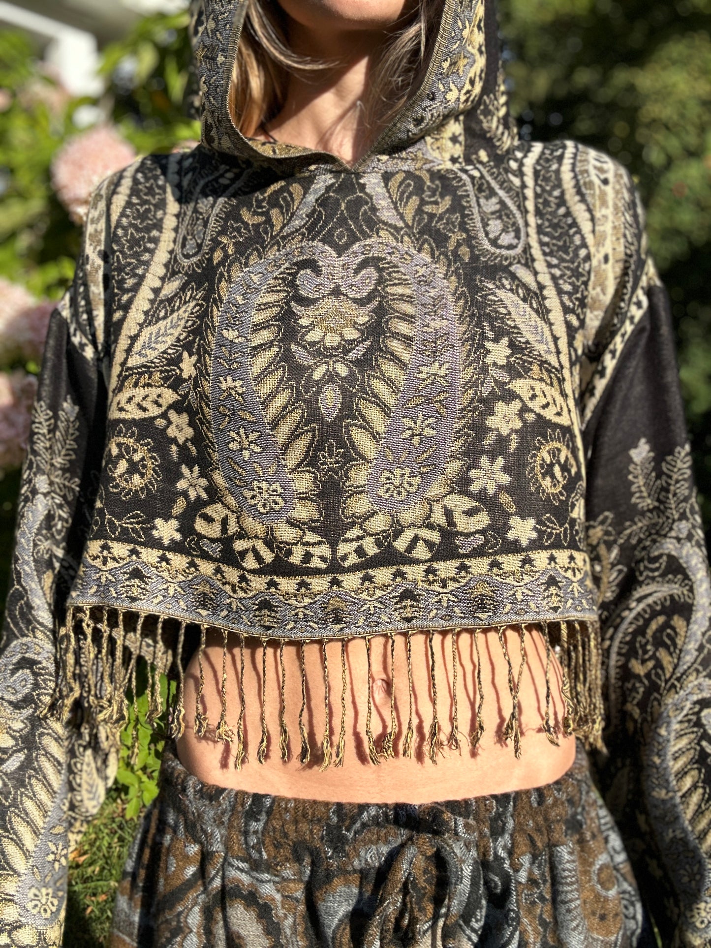 Cropped Pashmina Hoodie