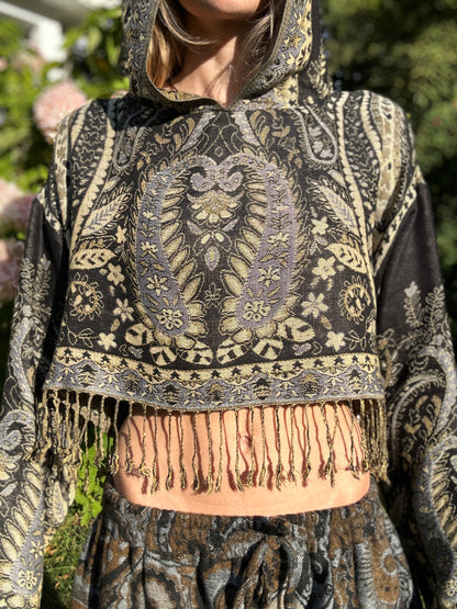 Cropped Pashmina Hoodie