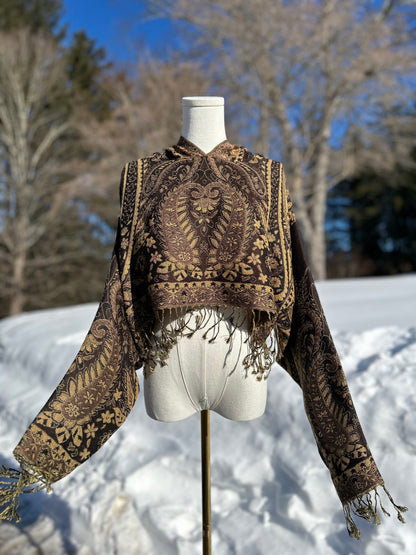 Cropped Pashmina Hoodie