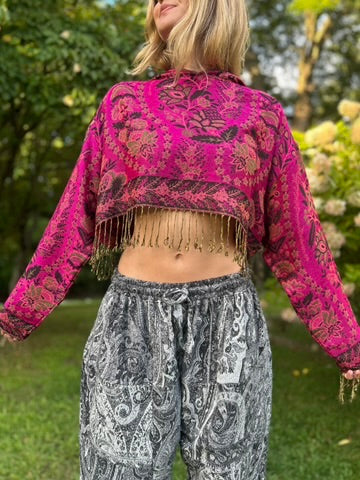 Cropped Pashmina Hoodie