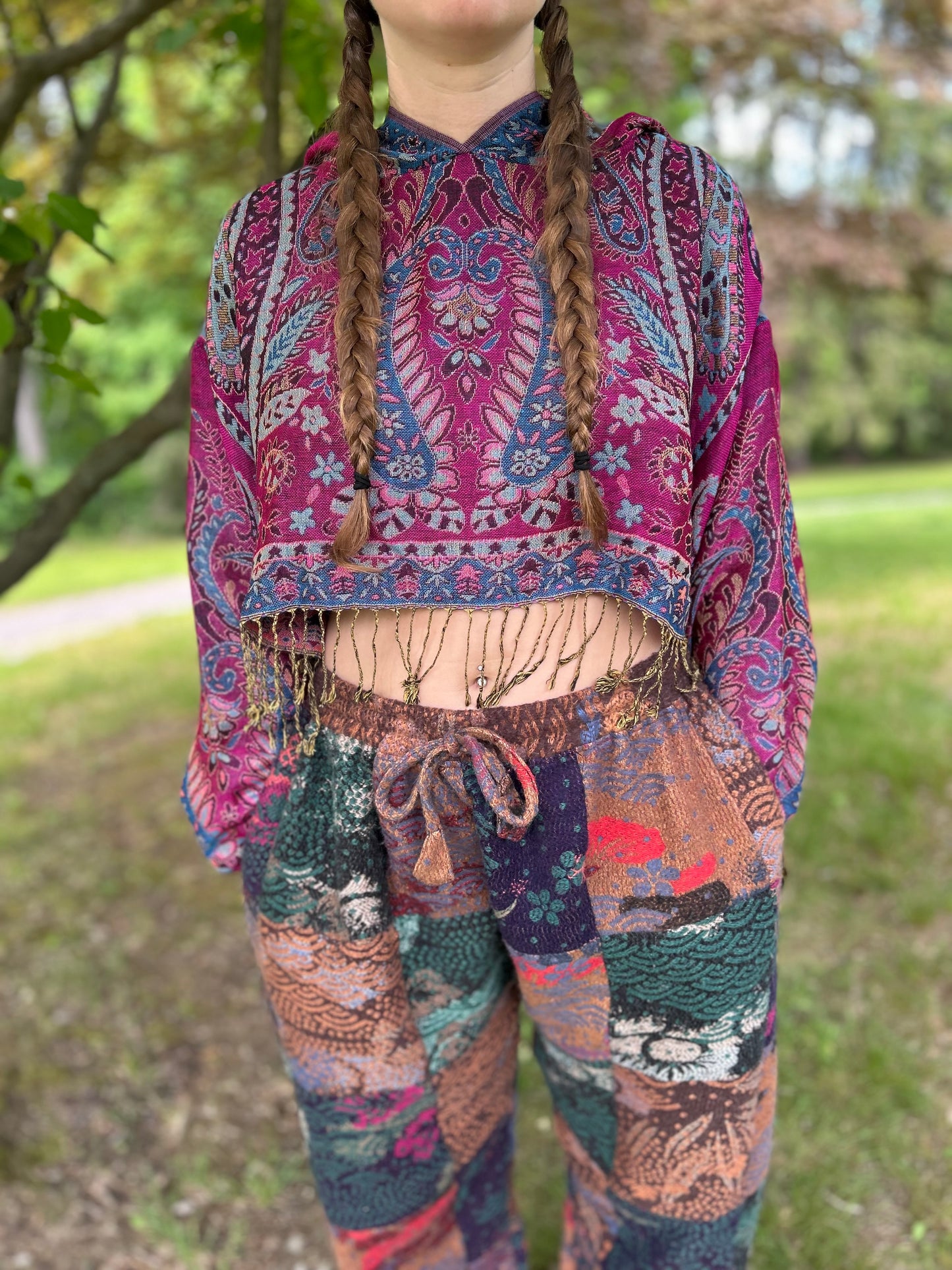Cropped Pashmina Hoodie
