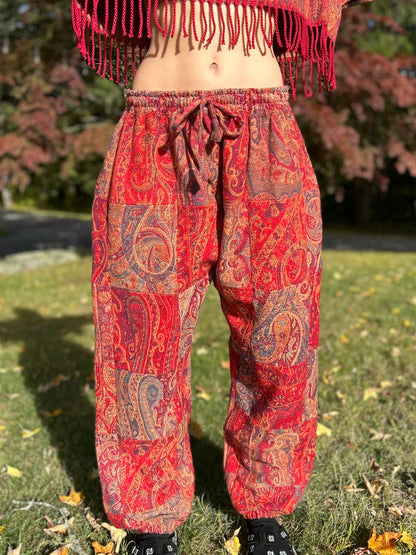 Patchwork Harem Pants