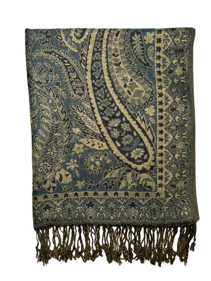 Metallic Paisley Pashmina