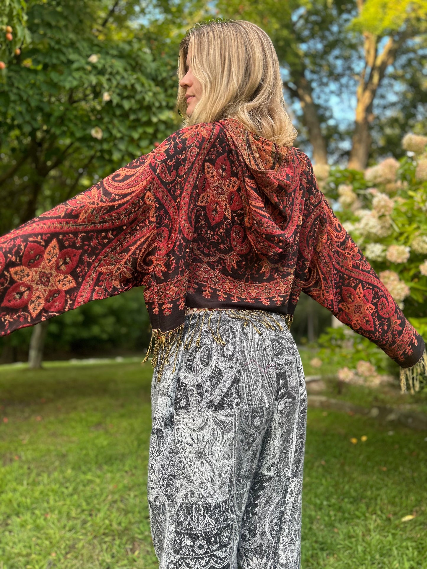Cropped Pashmina Hoodie
