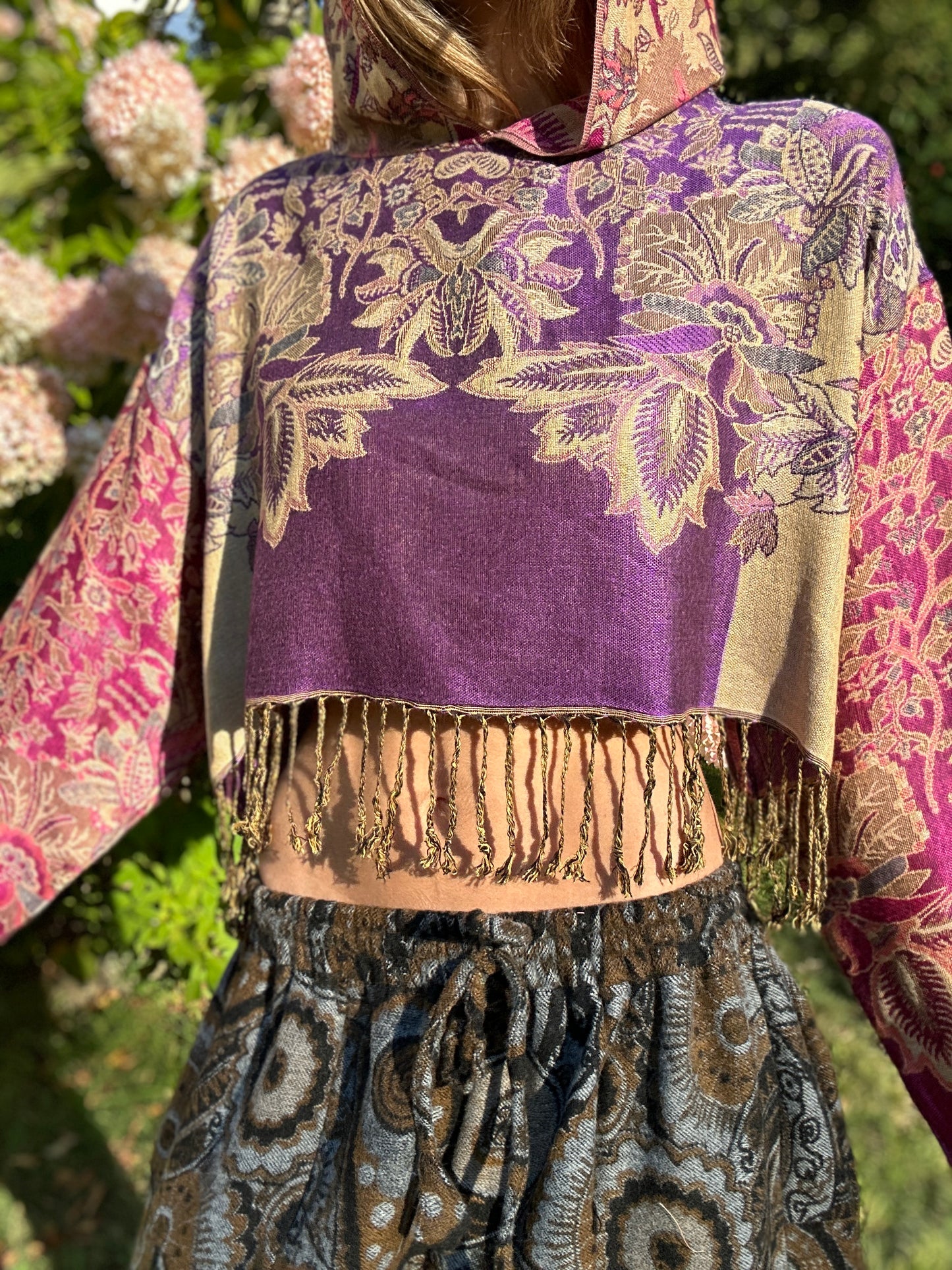 Cropped Pashmina Hoodie