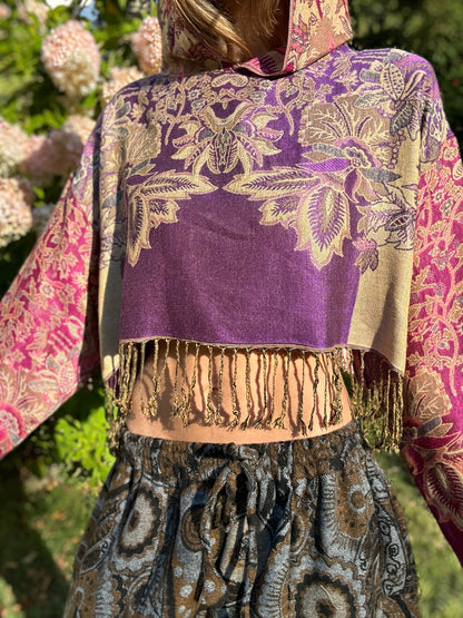 Cropped Pashmina Hoodie
