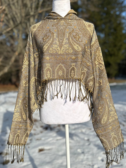 Cropped Pashmina Hoodie