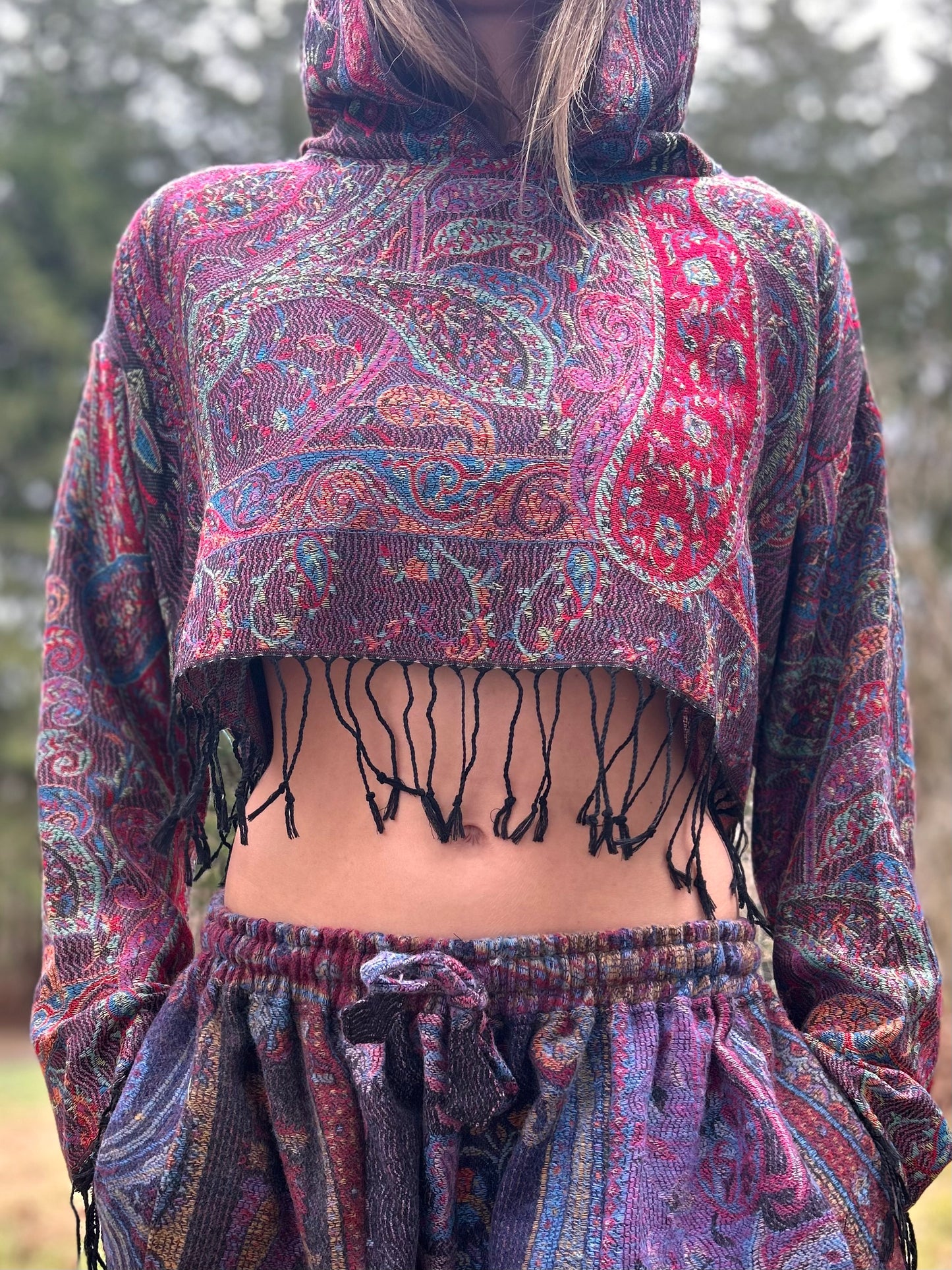 Cropped Pashmina Hoodie