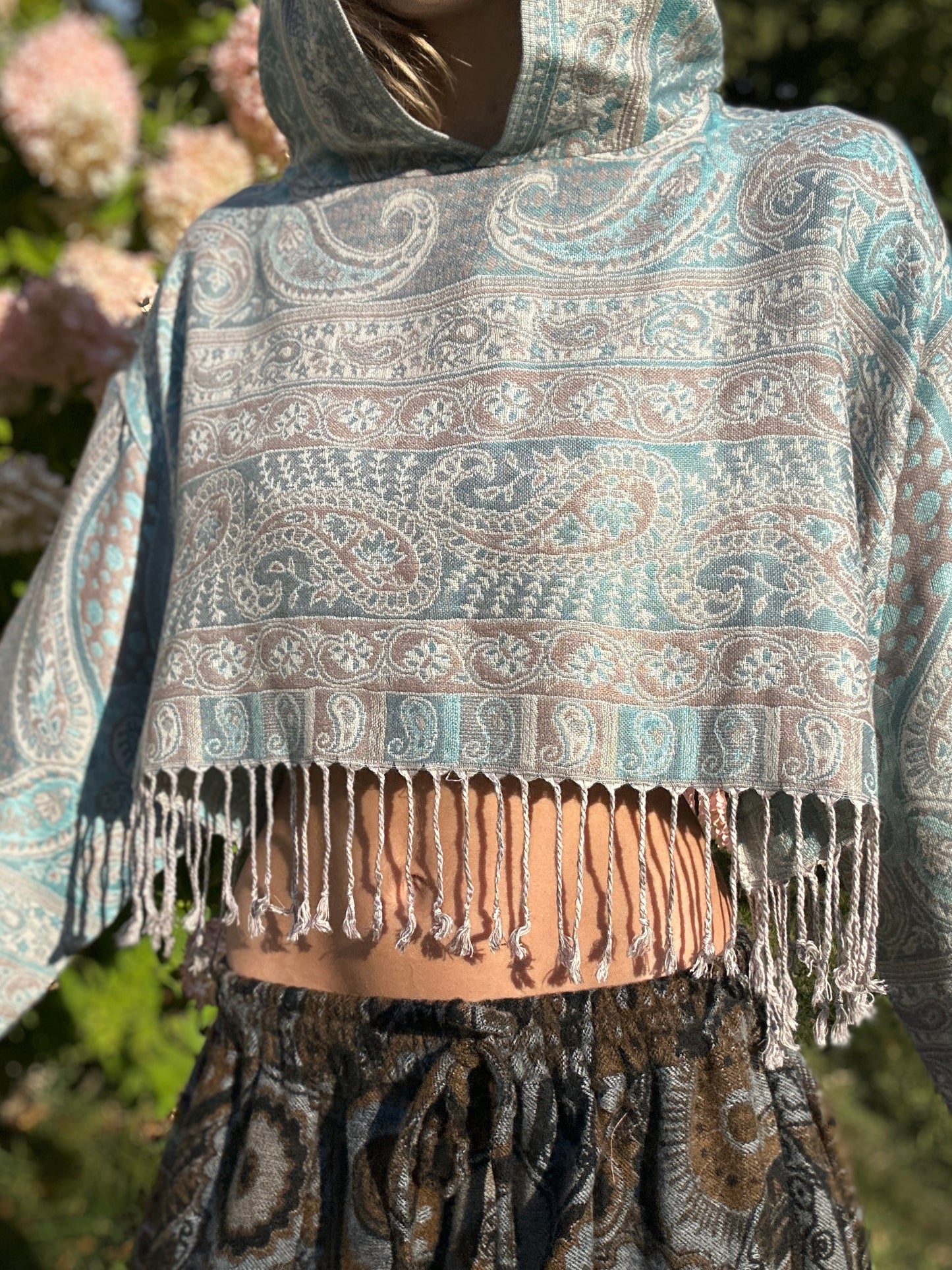 Cropped Pashmina Hoodie