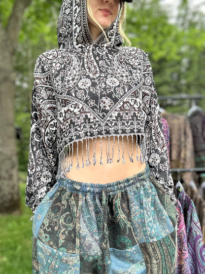 Cropped Pashmina Hoodie