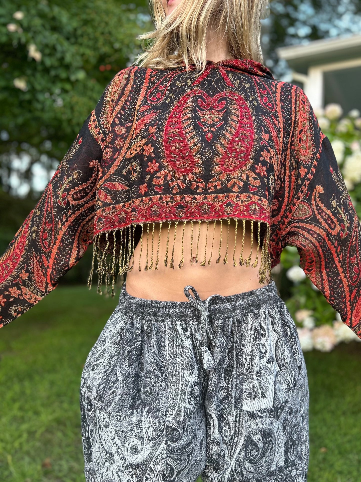 Cropped Pashmina Hoodie