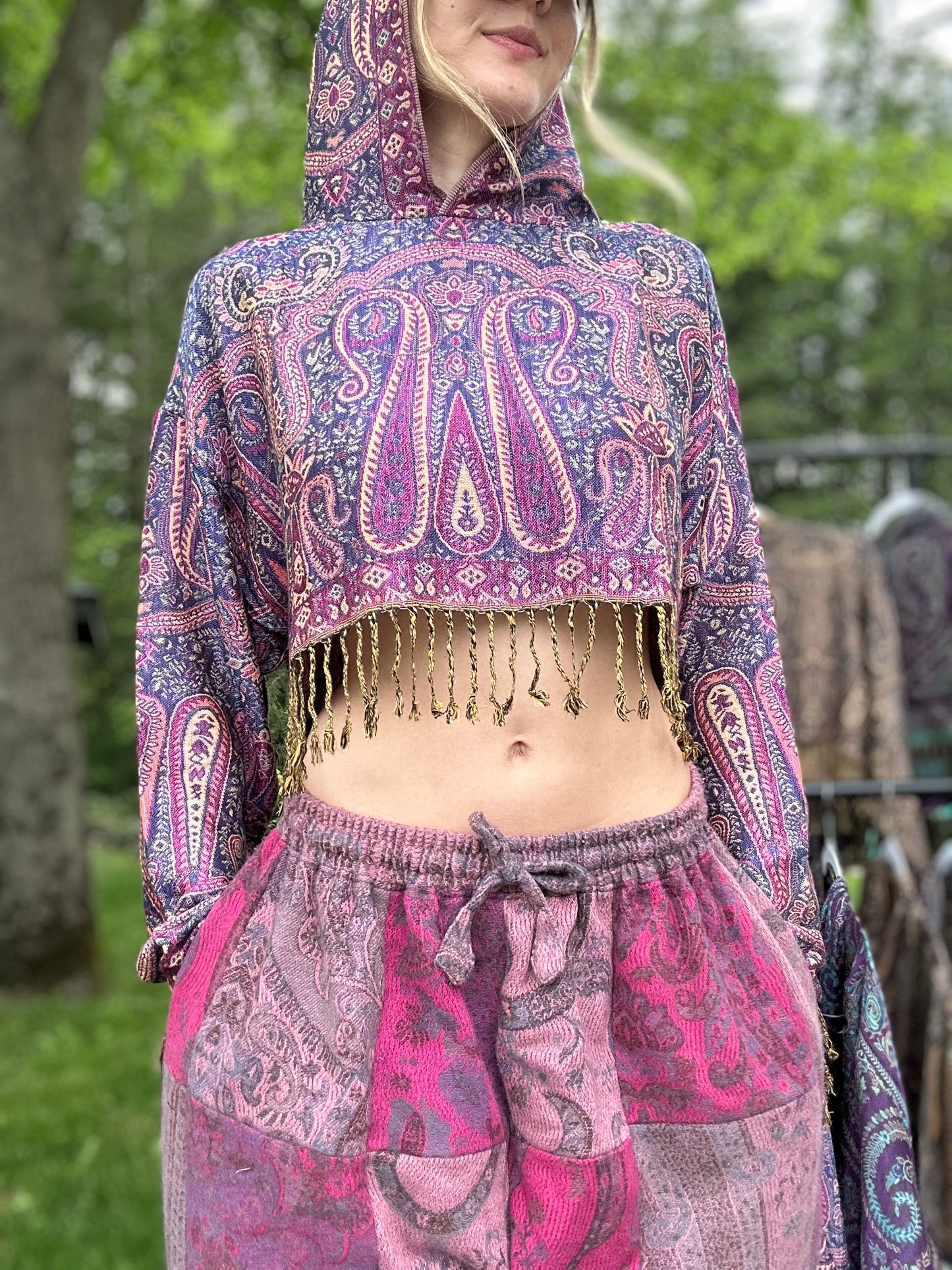 Cropped Pashmina Hoodie
