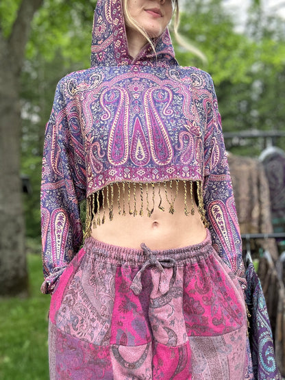 Cropped Pashmina Hoodie