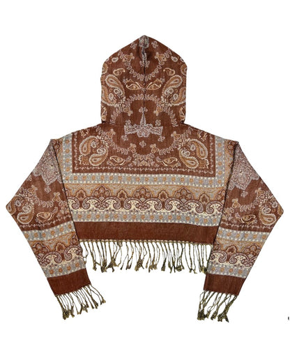 Cropped Pashmina Hoodie