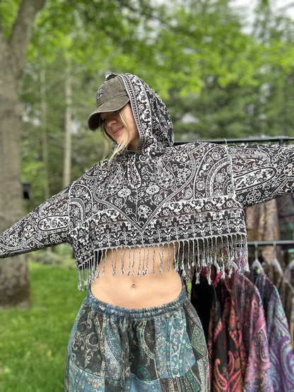 Cropped Pashmina Hoodie