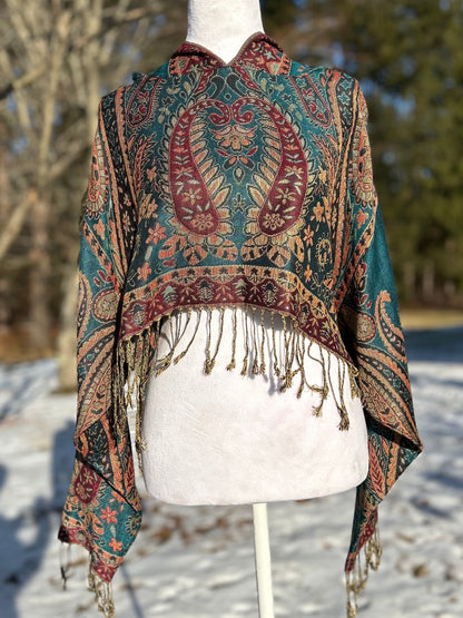 Cropped Pashmina Hoodie