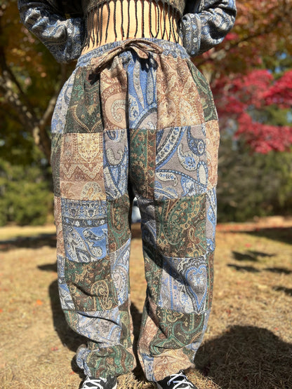 Patchwork Harem Pants