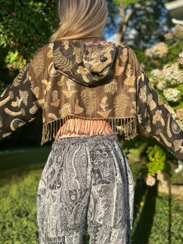 Cropped Pashmina Hoodie