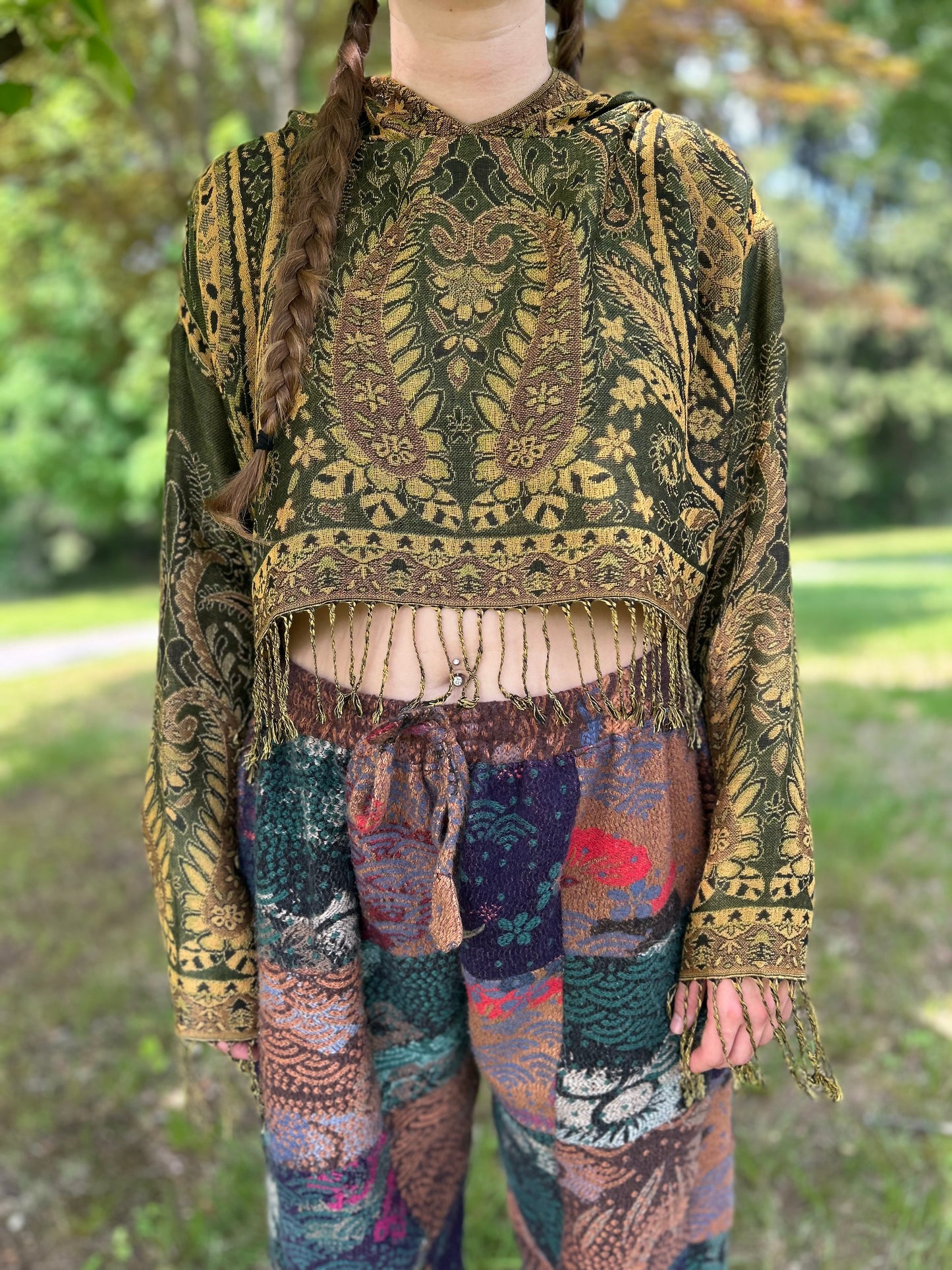 Cropped Pashmina Hoodie
