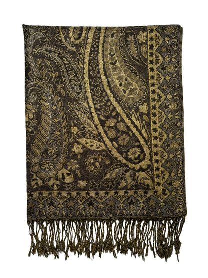 Metallic Paisley Pashmina