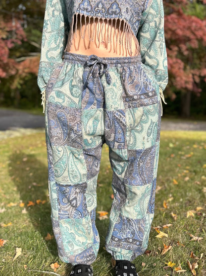 Patchwork Harem Pants
