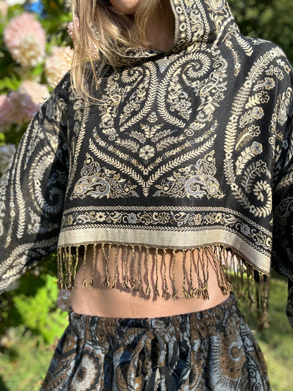 Cropped Pashmina Hoodie