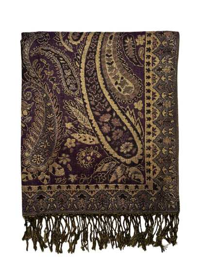 Metallic Paisley Pashmina