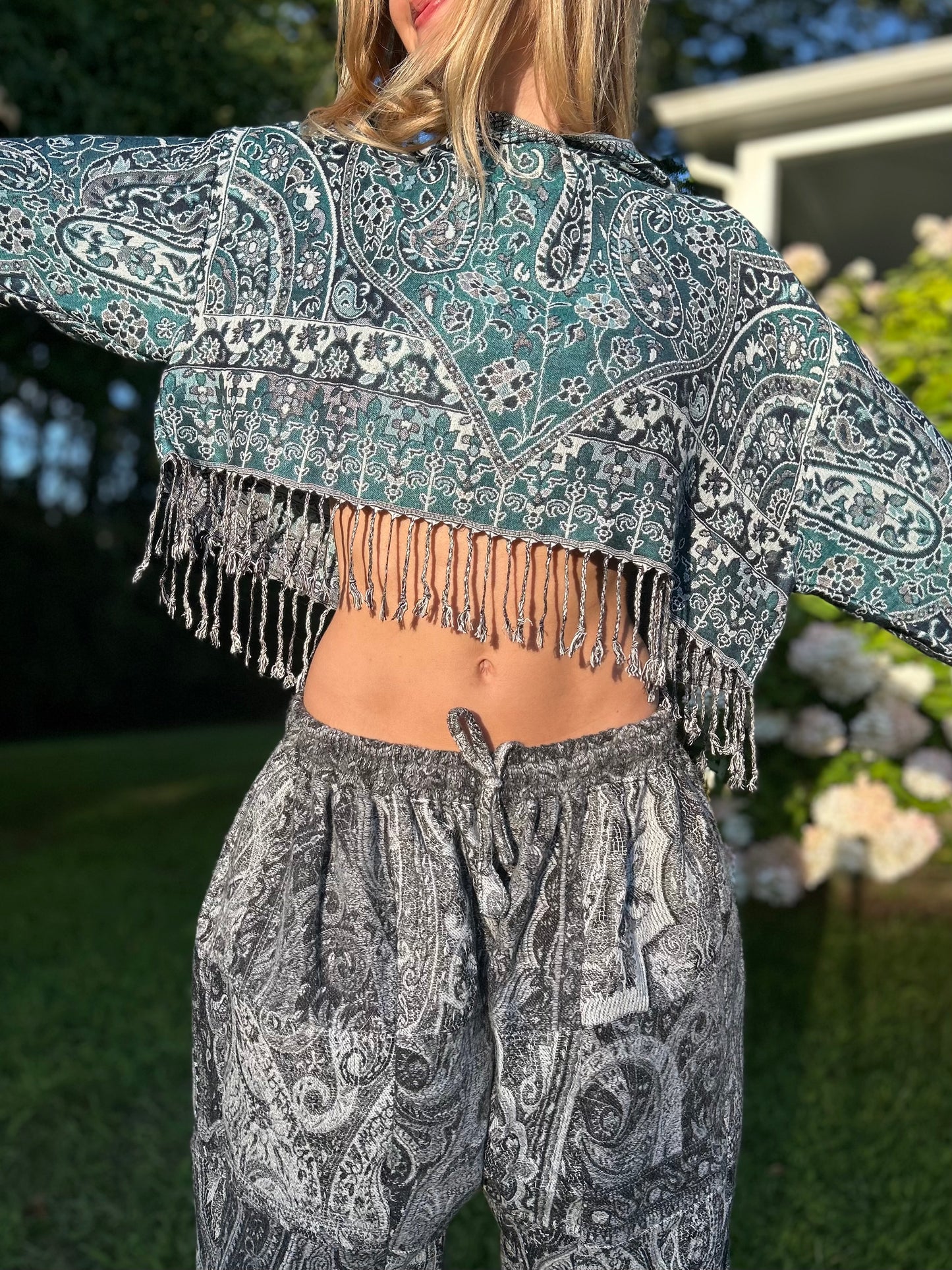 Cropped Pashmina Hoodie