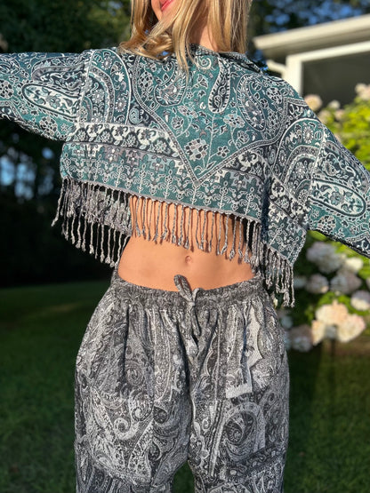 Cropped Pashmina Hoodie