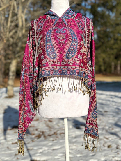 Cropped Pashmina Hoodie