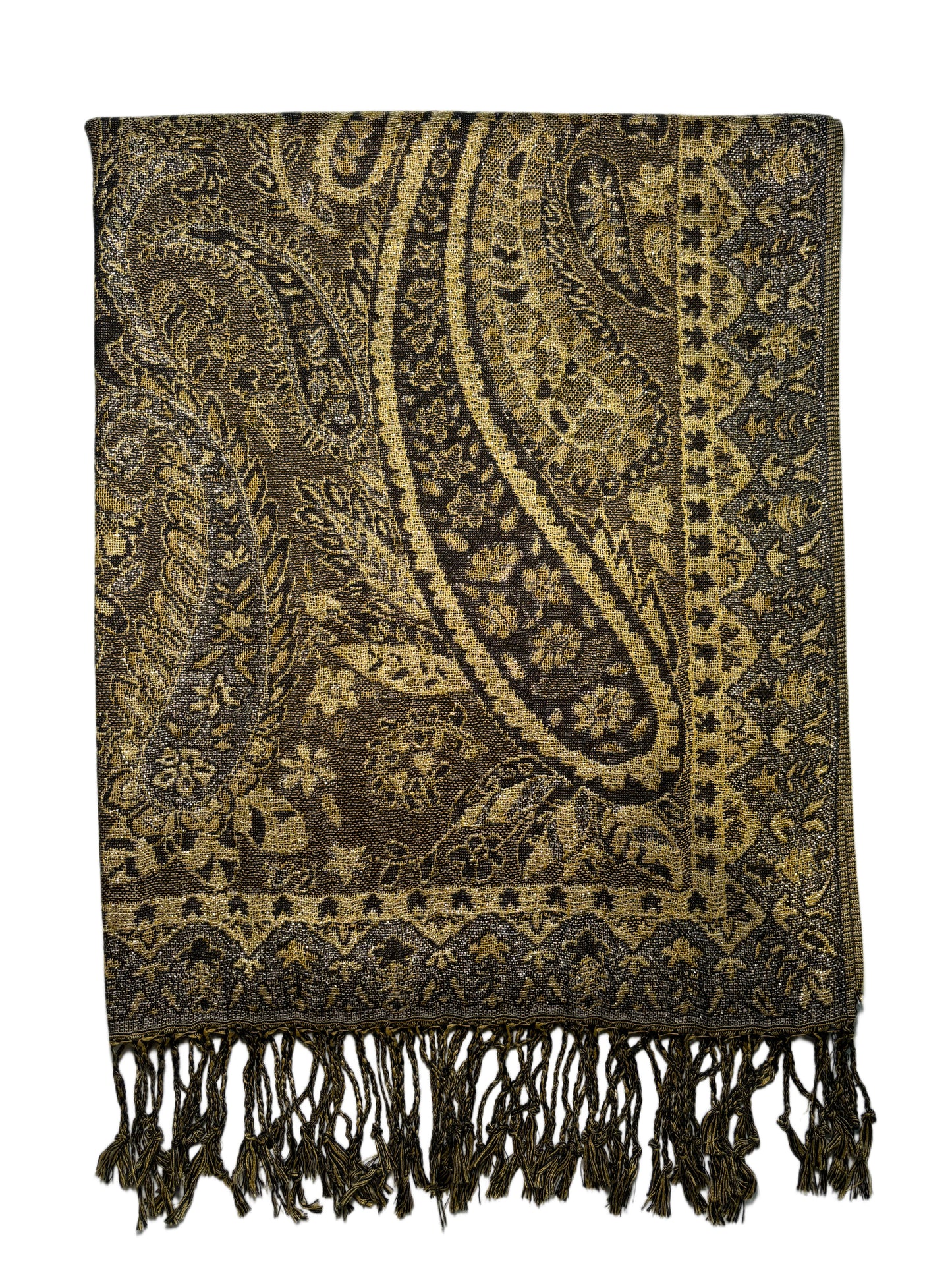 Metallic Paisley Pashmina